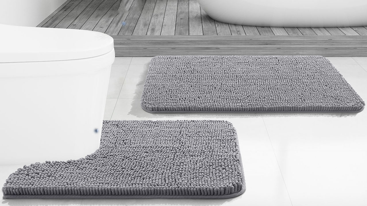 Bath Rug Mat, Thick Soft Absorbent Chenille, Quick Dry Microfiber Mats, Rubber Backing Washable Shower Floor Rugs, Bathmat Runner - Image 6