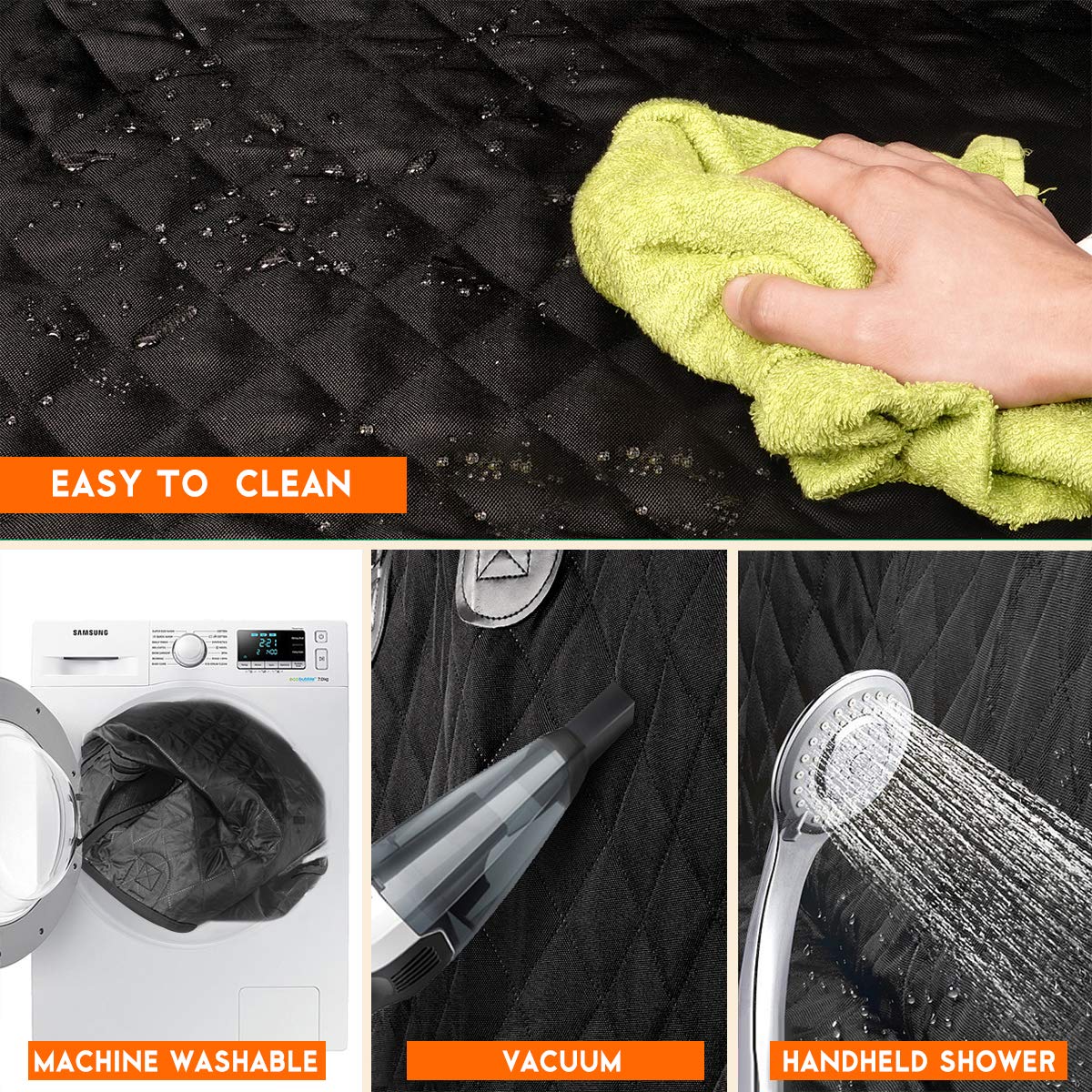 Dog Car Seat Cover, Back Seat Cover for Dogs Pet Car Seat Protector Waterproof Bench Car Seat Cover - Image 7