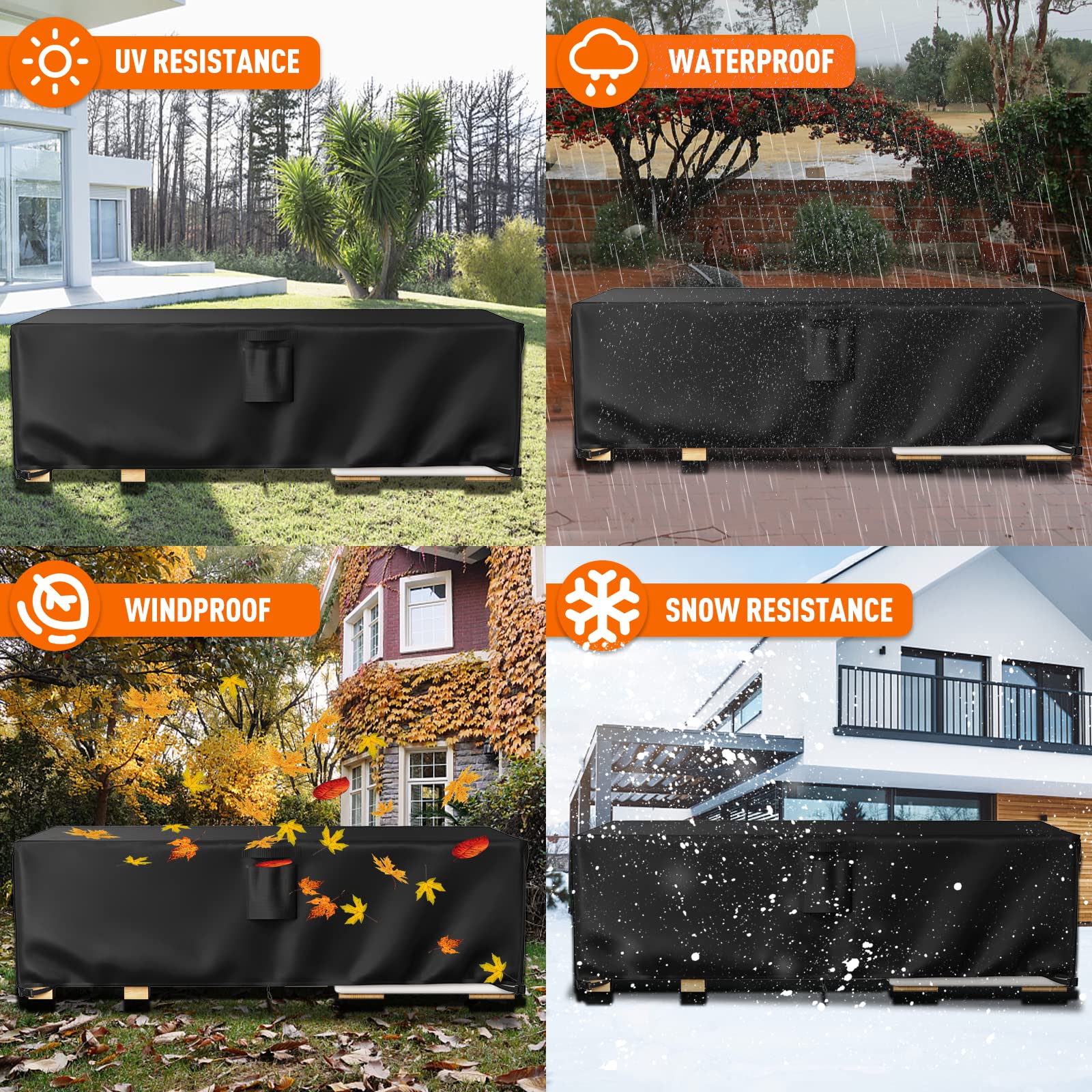 Patio Furniture Covers, Outdoor Furniture Cover Waterproof, General Purpose, Outside Table and Chair Covers - Image 3
